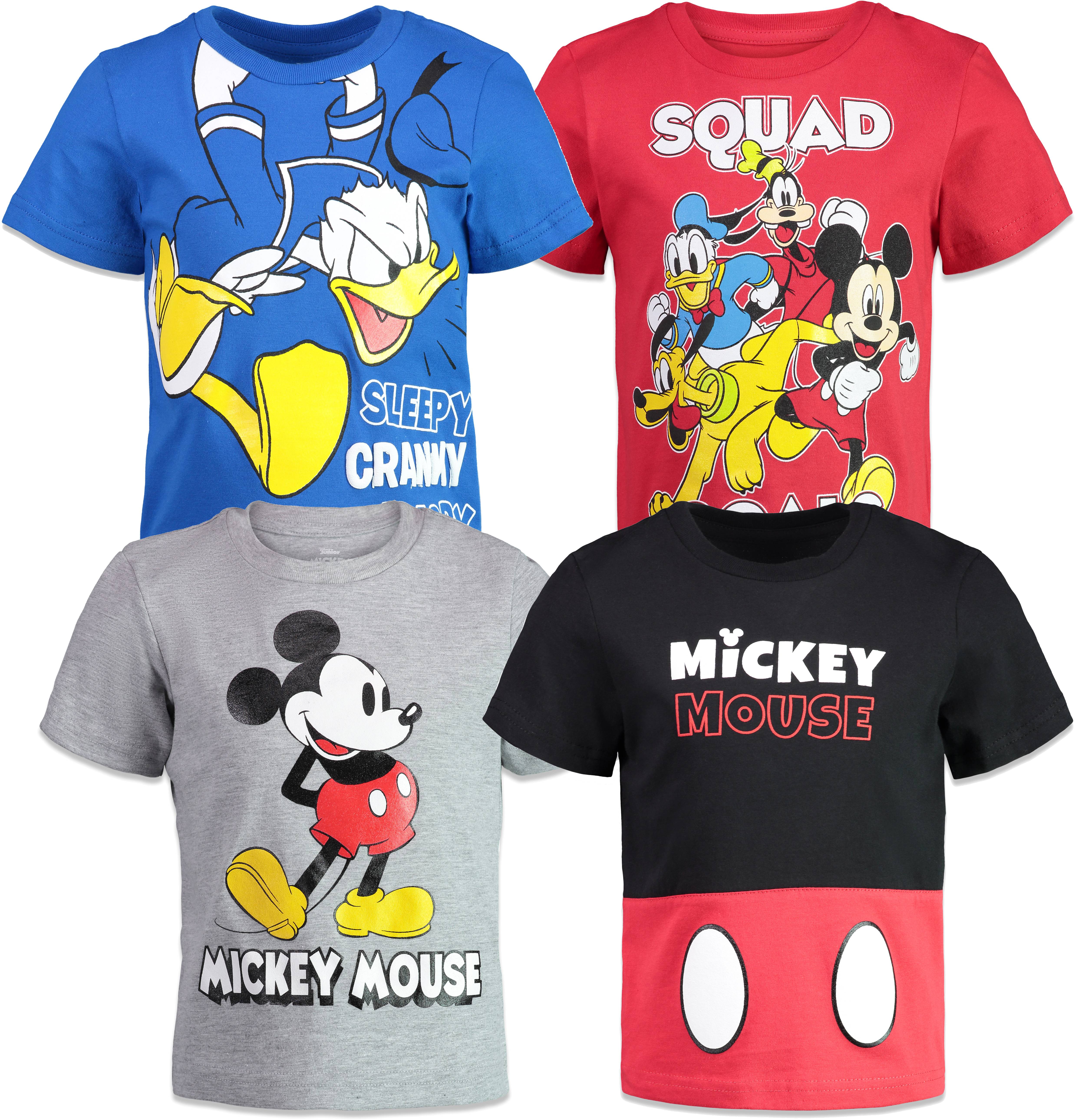 Disney Mickey Mouse Baby Boys 4 Pack T-Shirts Donald Duck Goofy Pluto 12 Months